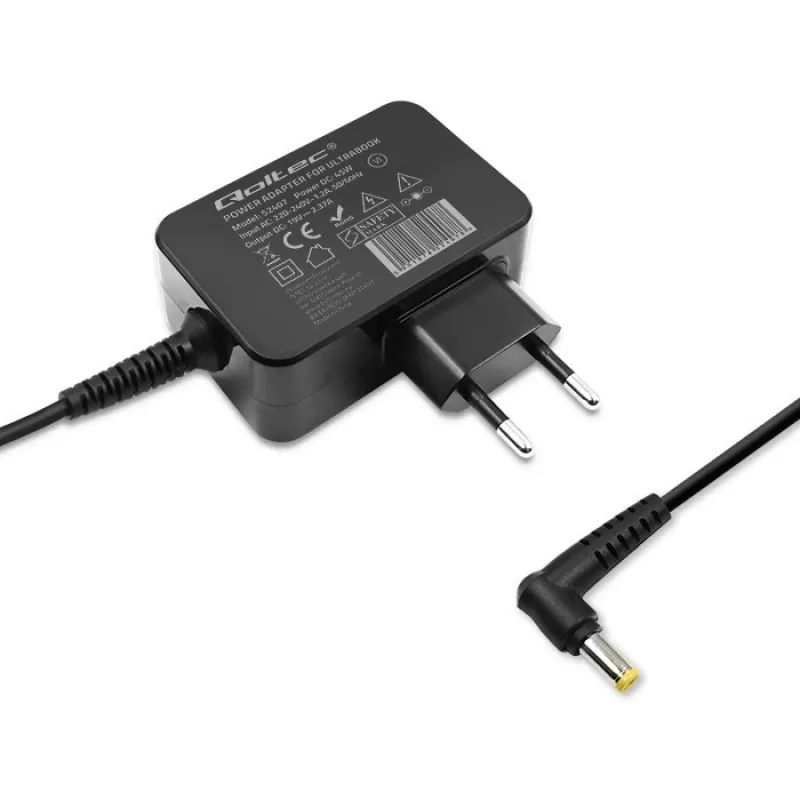 QOLTEC 52407 45W 19V 2.37A maitinimo adapteris, skirtas Toshiba Ultrabook