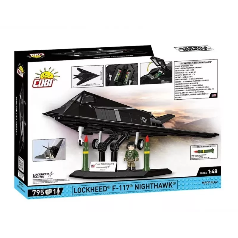 Lockheed F-117 Nighthawk modelio rinkinys (1:48 mastelis)