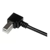 StarTech.com 3 m USB 2.0 A į stačiu kampu B laidas - vyriškas/vyriškas