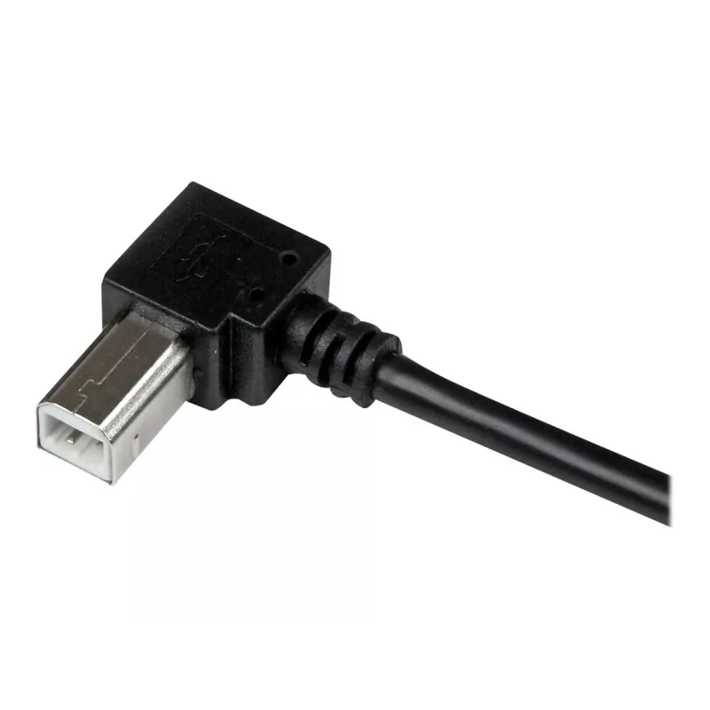 StarTech.com 3 m USB 2.0 A į stačiu kampu B laidas - vyriškas/vyriškas