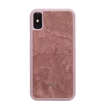 Woodcessories Bumper Case Stone iPhone Xs Max – raudonas natūralaus akmens dėklas