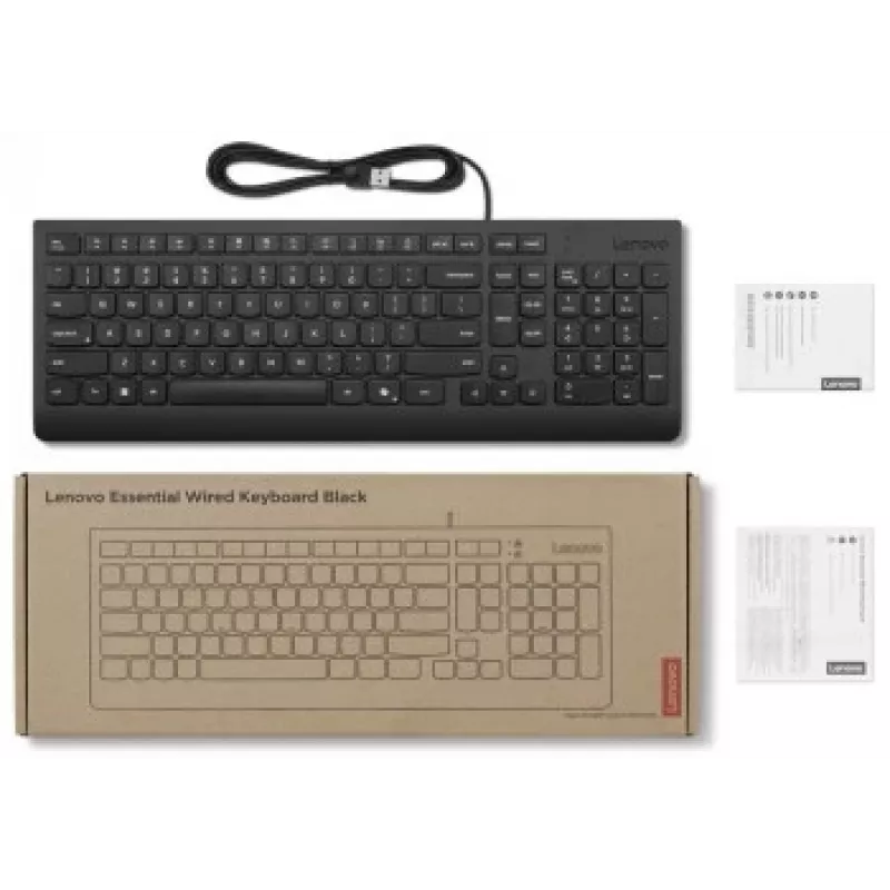 LENOVO Essential Wired Keyboard AI Lithuanian (LT) – laidinė klaviatūra lietuvišku išdėstymu