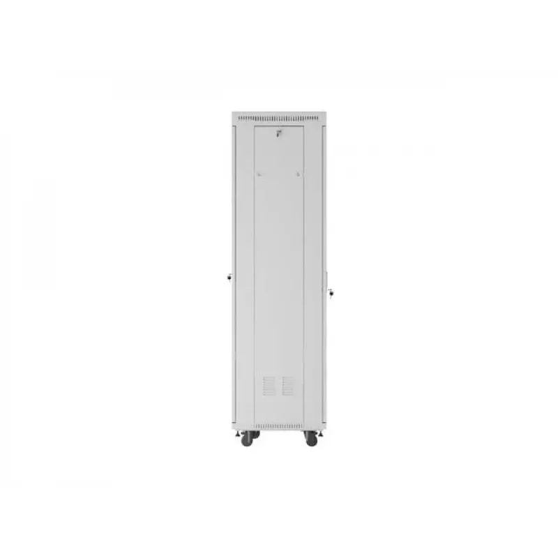 19 colių 42U LANBERG stovimas serverio spintos rėmas 600×600 mm pilkas su stiklinėmis durimis ir LCD (plokščioje pakuotėje)