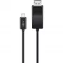 Goobay USB-C į DisplayPort laidas. M/M. Juodas