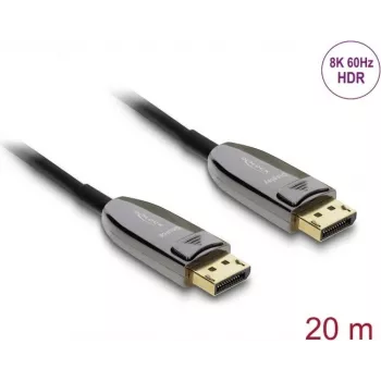 DELOCK aktyvus optinis kabelis DisplayPort 2.1 8K 60Hz 40Gbps, 20 m