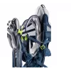 Kūdikio nešimo kuprinė DEUTER Kid Comfort Active – mėlyna, poliamidas, iki 22 kg, saulės stogelis, kojų atrama, VariQuick, Lite Air