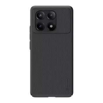 Apsauginis dėklas Nillkin Super Frosted Shield Pro, skirtas Xiaomi Redmi K70E / Poco X6 Pro 5G — juodas, kietas matinis neslystantis