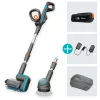 Akumuliatorinis šluotvarkis AquaBrush Universal 18V P4A, kietų grindų valiklis Pilka/turquoise, Li-Ion akumuliatorius 2,5Ah P4A, POWER FOR ALL ALLIANCE