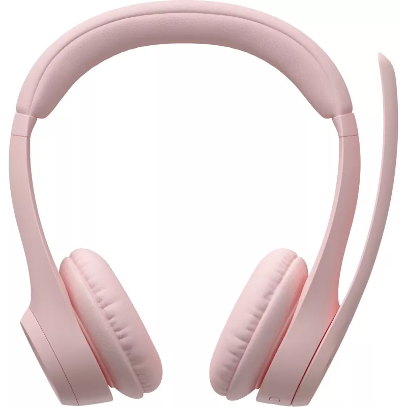 Logitech 981-001412 belaidės ausinės su mikrofonu, lankeliu, biurui/skambučių centrui, Bluetooth, rožinės spalvos