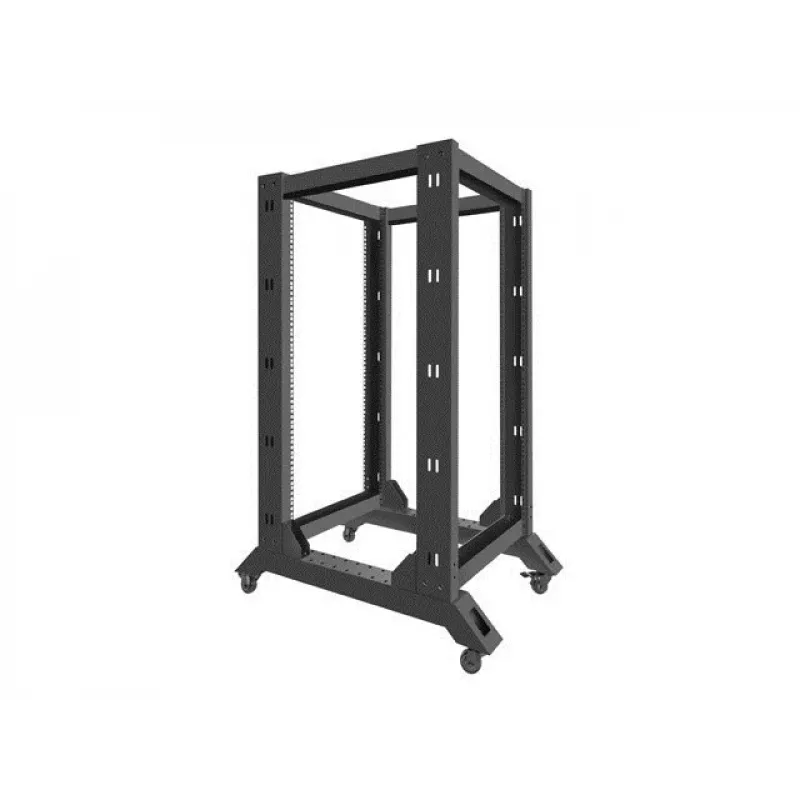 Atviras stovas LANBERG OR01-6822-B 22U, 600 mm x 800 mm, juodas, 600 kg