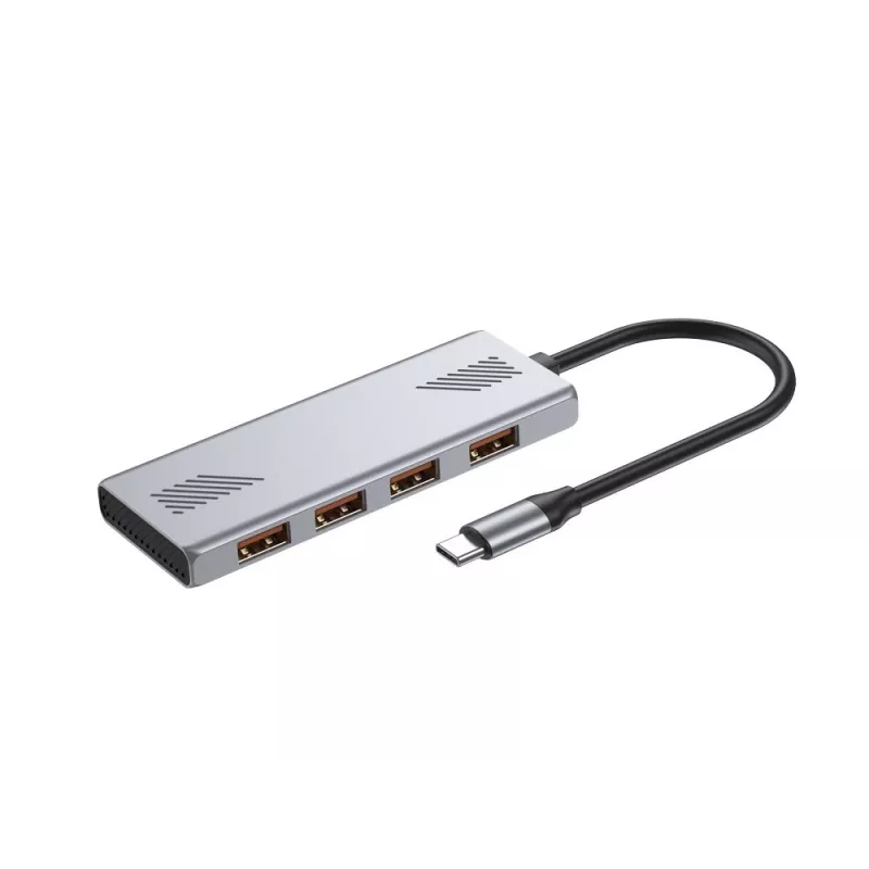 USB šakotuvas GEMBIRD UHB-CM-U310-A4-01 — 4 prievadai: 1×USB 3.1 + 3×USB 2.0, juodas