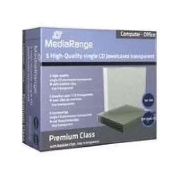 MEDIARANGE BOX31-T – skaidrus jewel case, 1 diskui, plastikinis, 120×140 mm