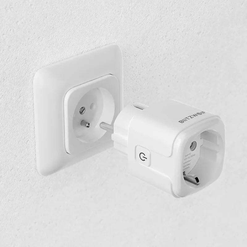 Išmanusis lizdas BlitzWolf BW-SHP15 ZigBee 3680W – įmontuojamas sieninis kištukinis lizdas su nuotoliniu valdymu