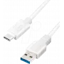 Logilink USB laidas - USB A (kištukas) į USB-C (kištukas) abipusis - USB 3.2 Gen 1 - 3 A - 15 cm - Baltas (CU0172)