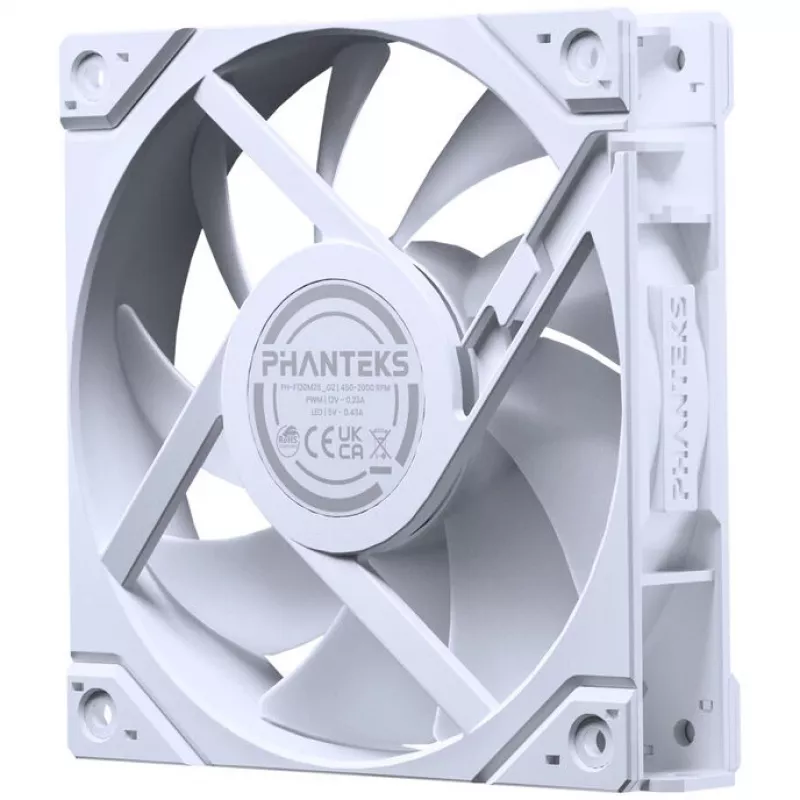 Ventiliatorius Phanteks M25 Gen2 120mm PWM ARGB Reverse Blade Baltas