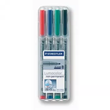 Markeriai Staedtler 312 WP4 8 spalvų – juoda, mėlyna, ruda, žalia, oranžinė, raudona, violetinė, geltona