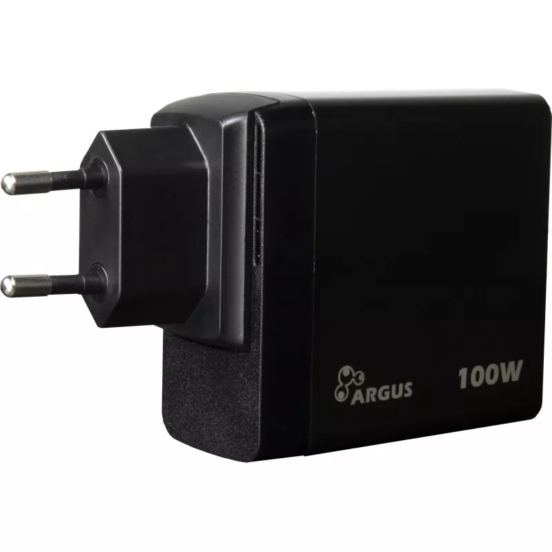 PD įkroviklis INTER-TECH PD-3100 100W USB-C juodas greitas maitinimo adapteris