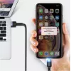 USB į Lightning duomenų laidas Tellur 1,2 m pintas nailoninis juodas