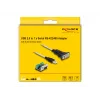 DeLOCK 63465 Serijinis kabelis USB-A į DB-9, 1,8 m, juodas/skaidrus