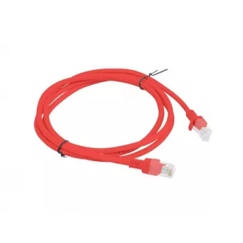 LANBERG Cat.5e UTP jungiamasis kabelis 1,5 m, raudonas, CCA laidas, 26 AWG, 100 MHz