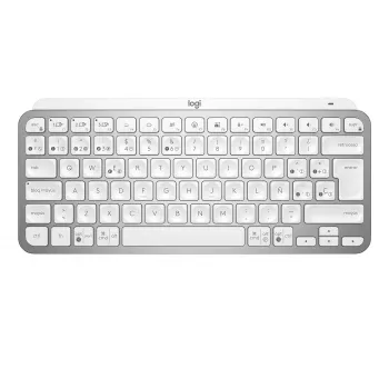Logitech MX Keys Mini belaidė apšviesta klaviatūra, šviesiai pilka, ispaniškas išdėstymas
