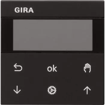 Gira žaliuzių ir laikmačio jungiklis juodas S3000 Display 5366005