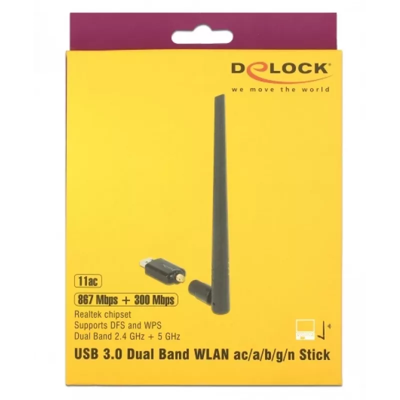 Belaidžio tinklo USB adapteris DeLOCK 12535