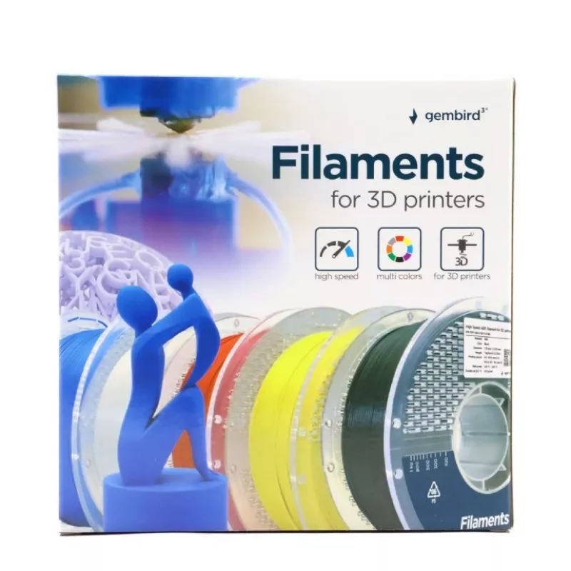 GEMBIRD ABS 1.75 mm 1 kg filamentas — Mėlyna 3D spausdinimui