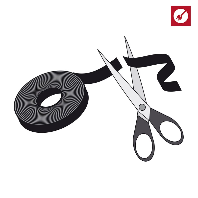 LABEL THE CABLE LTC PRO Roll Strap dvipusis lipnus diržas 25 m juodas