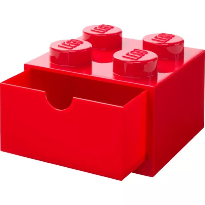 LEGO dėžutė stalčiui 4, raudona, su smaigeliais