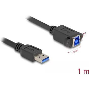 DeLOCK USB kabelis USB Type-A kištukas į USB Type-B lizdą 1 m juodas