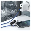 USB laidas RealPower MagneticCharge2 1 m mėlynas greitam įkrovimui ir duomenų perdavimui