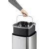 Stačiakampė šiukšliadėžė Durable NO TOUCH 35L nerūdijančio plieno juoda sidabrinė