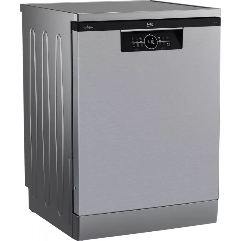Indaplovė BEKO BDFN26531X — laisvai pastatoma 60 cm, 15 komplektų, 46 dB, nerūdijančio plieno, LED lietimui jautrus ekranas