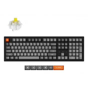 Mechaninė pilno dydžio klaviatūra Keychron K10 Max QMK — USB, RF belaidis, Bluetooth, 108 klavišų, RGB, juoda