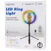LogiLink išmaniojo telefono žiedinė šviesa su selfie lazda ir trikoju, 20 cm (AA0156)