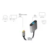 USB Type-C į VGA (D-Sub) vaizdo adapterio kabelis LOGILINK CUA0104 0,15 m, pilkai juodas