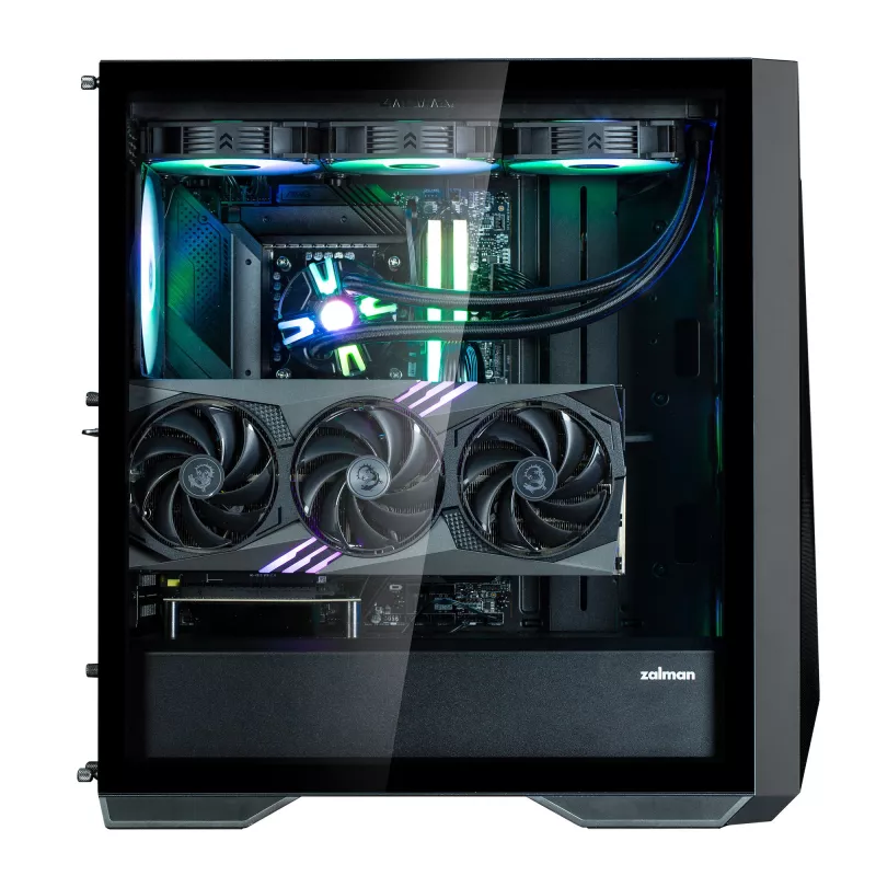 Korpusas Zalman Z9 Iceberg MS Black ATX Mid Tower su 4x 140 mm ARGB ventiliatoriais