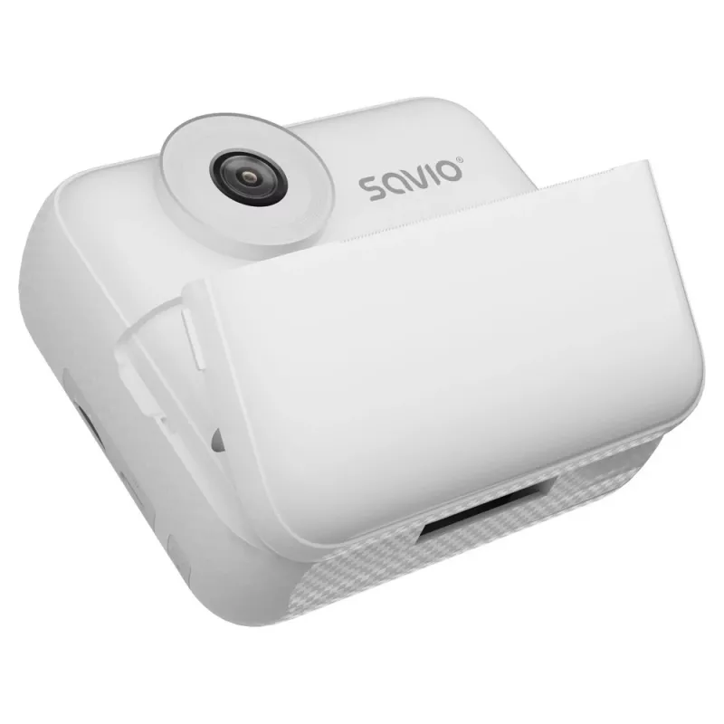 Momentinė spausdinimo kamera SAVIO AN-01 vaikams, balta, 2,4 colio LCD, MicroSDHC iki 32 GB, USB-C, 1200 mAh baterija