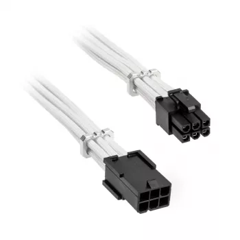 PCIe 6 kontaktų ilginamasis kabelis BITFENIX Alchemy 45 cm baltas pintas