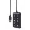 USB šakotuvas Gembird UHB-U2P10P-01 — 10 prievadų USB 2.0