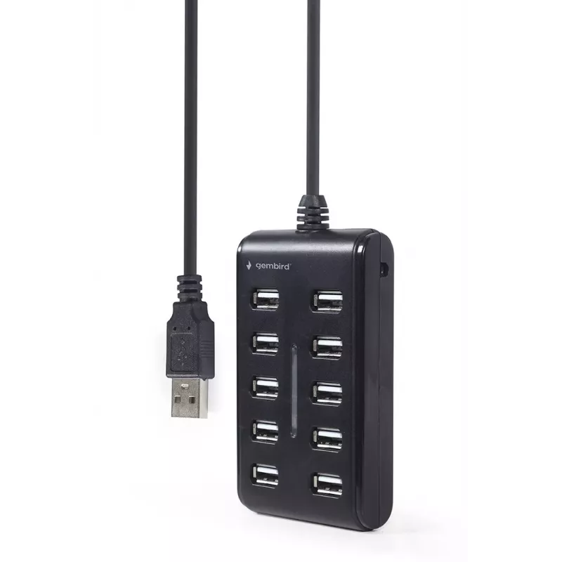 USB šakotuvas Gembird UHB-U2P10P-01 — 10 prievadų USB 2.0