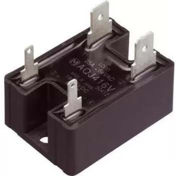 Kietojo kūno relė Panasonic AQJ419VJ, nulinio perėjimo AC perjungimas, maks. apkrovos srovė 25 A, maks. perjungimo įtampa 264 V AC