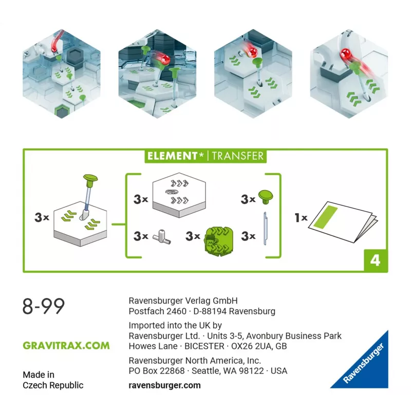 Priedas Ravensburger GraviTrax Element Transfer Įvairiaspalvis 22422