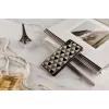 Dėklas iKins iPhone XS Max — juodas piramidinis raštas, apsauginis kietas korpusas