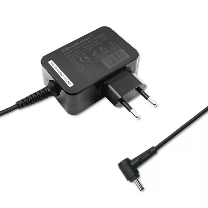Maitinimo adapteris QOLTEC 45W 19V nešiojamiems įrenginiams — pakaitinis adapteris 45 W 19 V