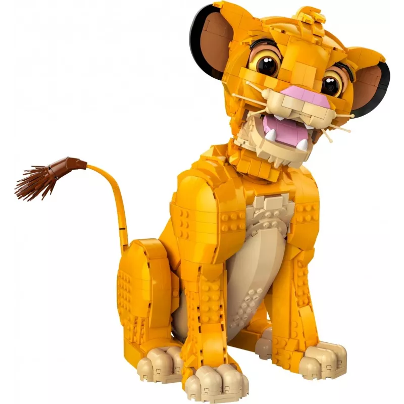 LEGO Disney Jaunasis Simba Liūtas Karalius Kolekcinis Gyvūno Figūrėlės Konstruktorius Suaugusiems, Namų ar Biuro Dekoro Nostalgiška Dovana