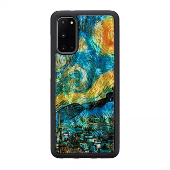 Apsauginis dėklas iKins Samsung Galaxy S20 — juodas žvaigždėto dangaus dizainas