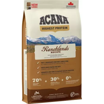 ACANA Highest Protein Ranchlands sausas šunų maistas - 11,4 kg