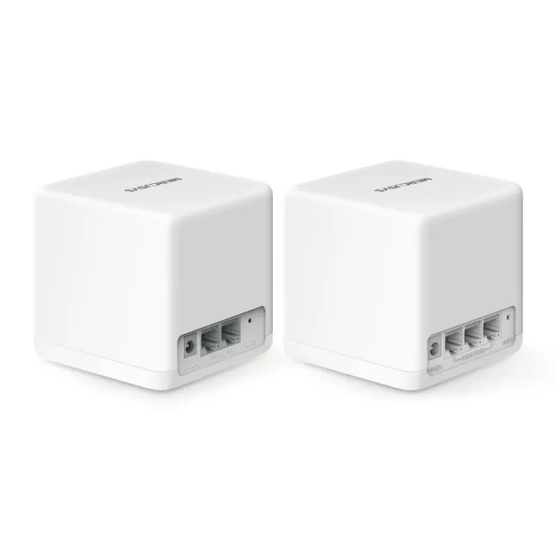 MERCUSYS Halo H60X (2 vnt.) belaidis tinklo rinkinys, Dual-band Wi‑Fi 6, 1500 Mbps, iki 350 m², 2x LAN, vidinės antenos, baltas